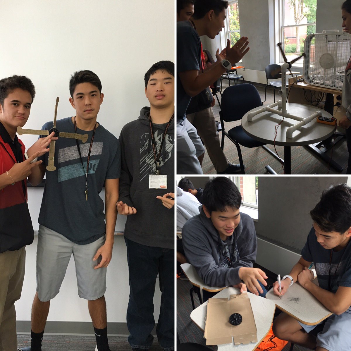 MaryknollCG's tweet image. Group 2 showing off their turbine they created &amp;amp; designed #maryknollcg #futurebeavs