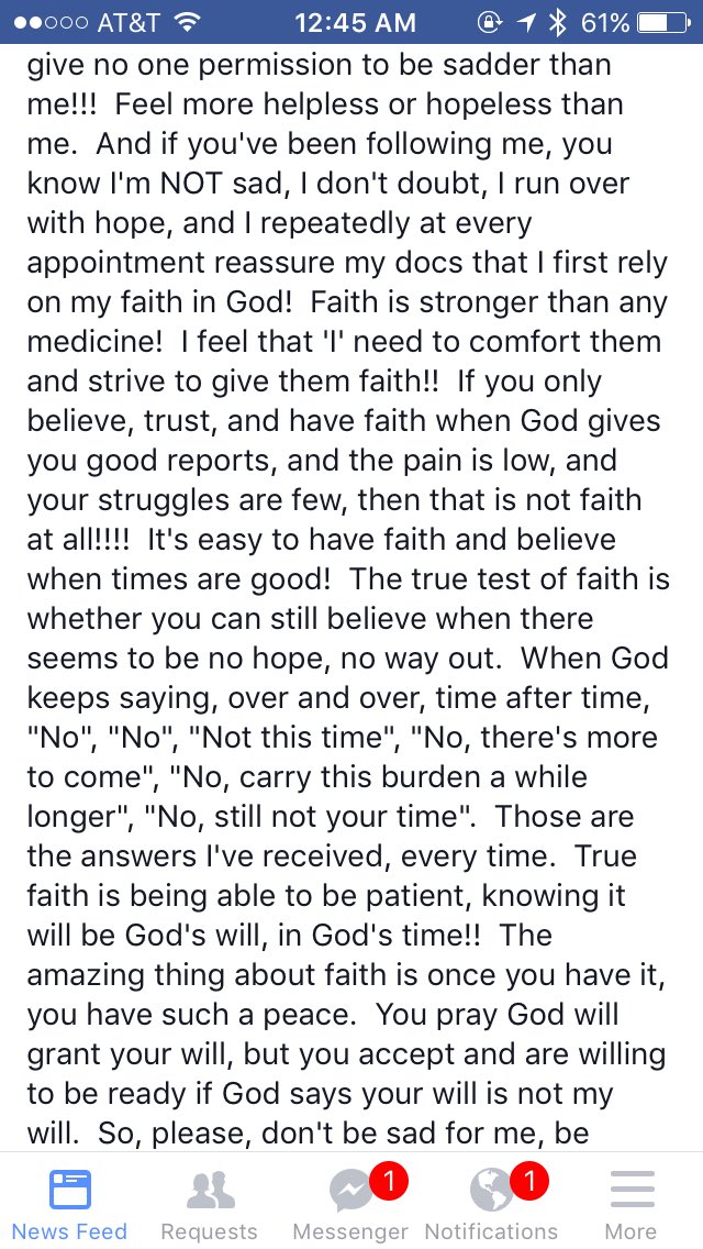nanibaze143's tweet photo. My moms update on her cancer. Being told there's no options left sure isn't setting her back. I love you. https://t.co/nPxUKqluJa