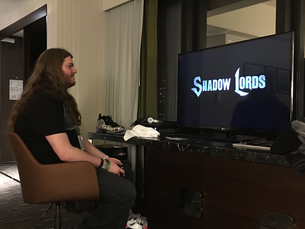 KillerInstinct's tweet photo. In prep for tomorrow’s stream, @XboxViking is getting a little sneak peek of Shadow Lords! https://t.co/Z8fBLnMHyi