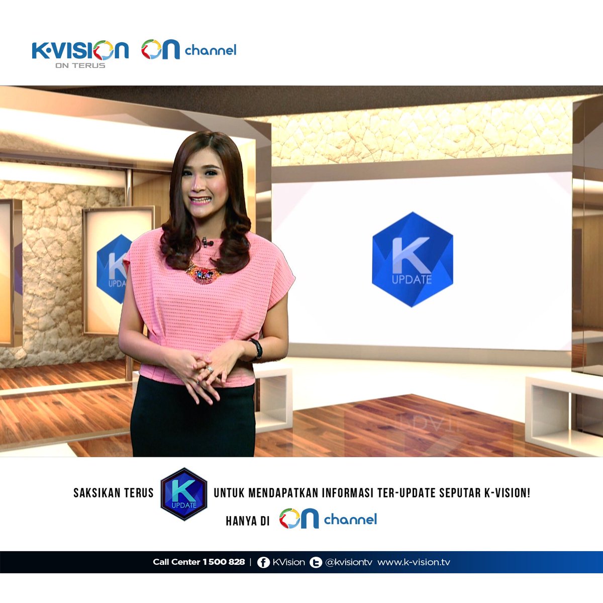 kvisiontv's tweet photo. Update terus informasi terbaru dari K-Vision hanya di K-UPDATE @ON_kvision bersama @ChristiColondam #KVisionOnTerus https://t.co/oAle09yKeP