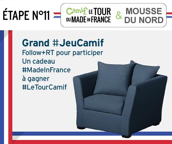 Camif_'s tweet photo. Grand #JeuCamif. Follow+RT pour participer. Un cadeau #MadeInFrance à gagner #LeTourCamif https://t.co/oFggRC93fq https://t.co/Nds5mgFjnn