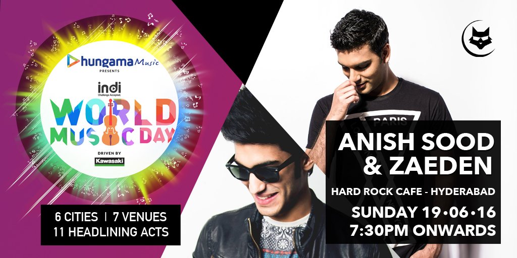 Come see us live @ Hard Rock Café- Hyderabad on Sunday,19:30 onwards! Tickets: bit.ly/25Ro1u2