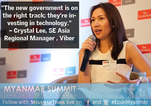 TheMyanmarTimes's tweet photo. “The new government is on the right track; they’re investing in technology” @Viber's Crystal Lee at #EconMyanmar https://t.co/uAvsx1m05c