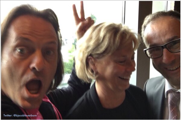 BJacobfeuerborn's tweet photo. Very successful supervisory board meeting @TMobile US with CEO @JohnLegere and T. Taylor. #getthanked #telekomwall https://t.co/jmzPRdldpl