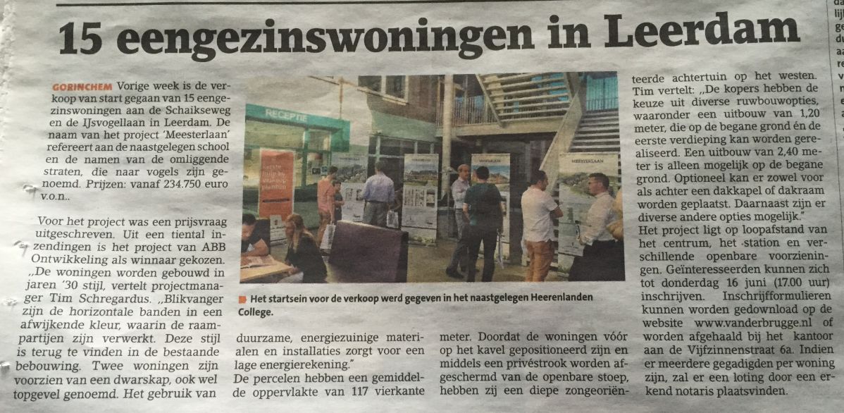 Meesterlaan_L's tweet photo. Van project Meesterlaan verscheen een leuk artikel in de krant "De stad Gorinchem". https://t.co/SyruifjdCj