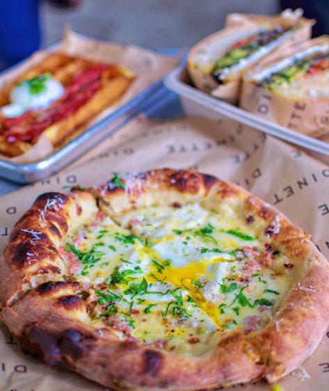 Start your day right with the BREAKFAST PIZZA