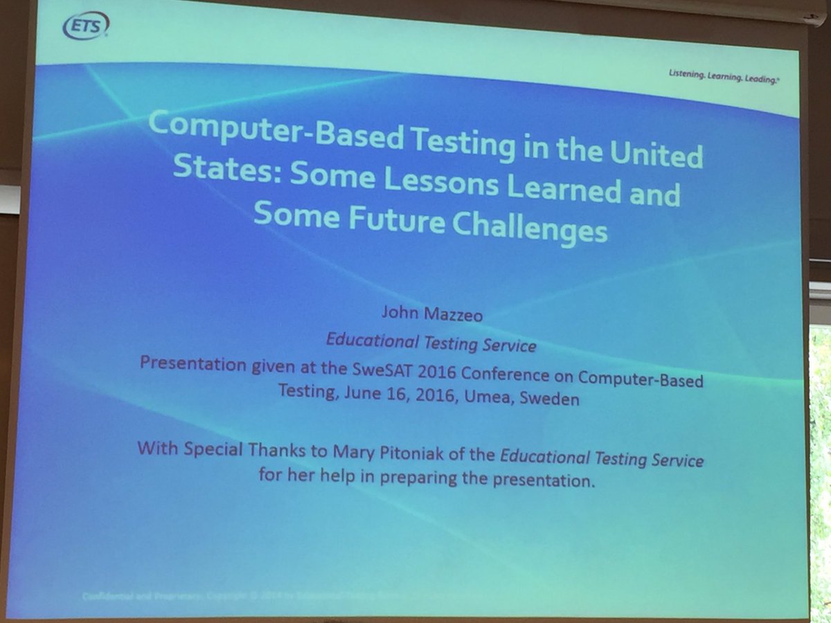 EvaHartell's tweet photo. John Mazzeo from @ETSresearch Key note @ #futuretest https://t.co/poEQscBDmz