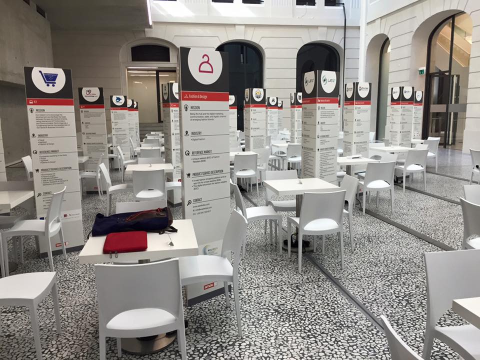 WardrobaIT's tweet photo. Our booth at #Smau Berlin before starting #digitalfashion @Polihub @smaunotes https://t.co/k0tMUthhuU