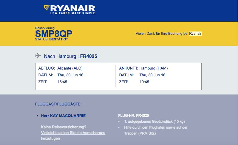 Kaymacquarrie Hi Ryanair Happy To Fly With U 30 6 Smp8qp I Checked In As Prm Now I Need An Onboardwheelchair Pls Confirm