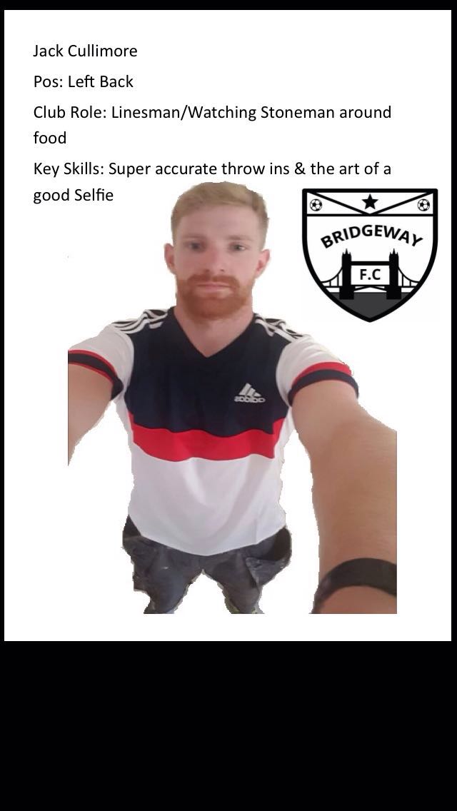 Bridgeway_FC's tweet photo. next up in the series is Bridgeways Roberto Carlos @culli88 #morelikedjimitraore #goodselfie #accuratethrow #UTB https://t.co/V1j17kQ3C6