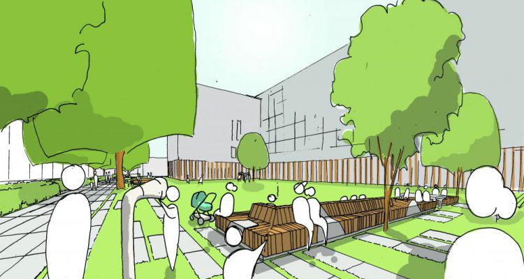 FocusWTV's tweet photo. Omgeving Kortrijks muziekcentrum wordt verblijfsruimte https://t.co/DKSmgHjZho #FocusWTV #Kortrijk https://t.co/sJcQMuyZd5