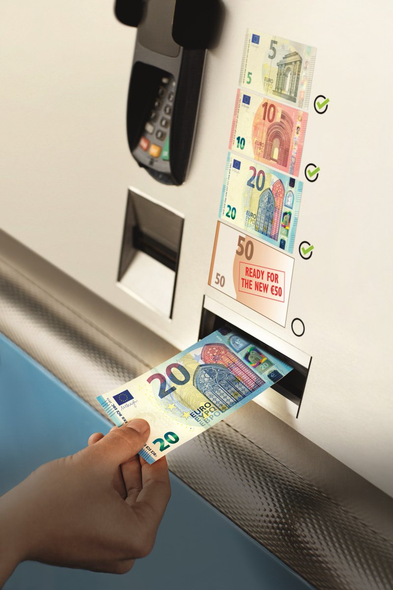 ecb's tweet photo. Eurosystem prepares introduction of new €50 banknote https://t.co/IcU94oDGWc https://t.co/JZi0PfCZi8