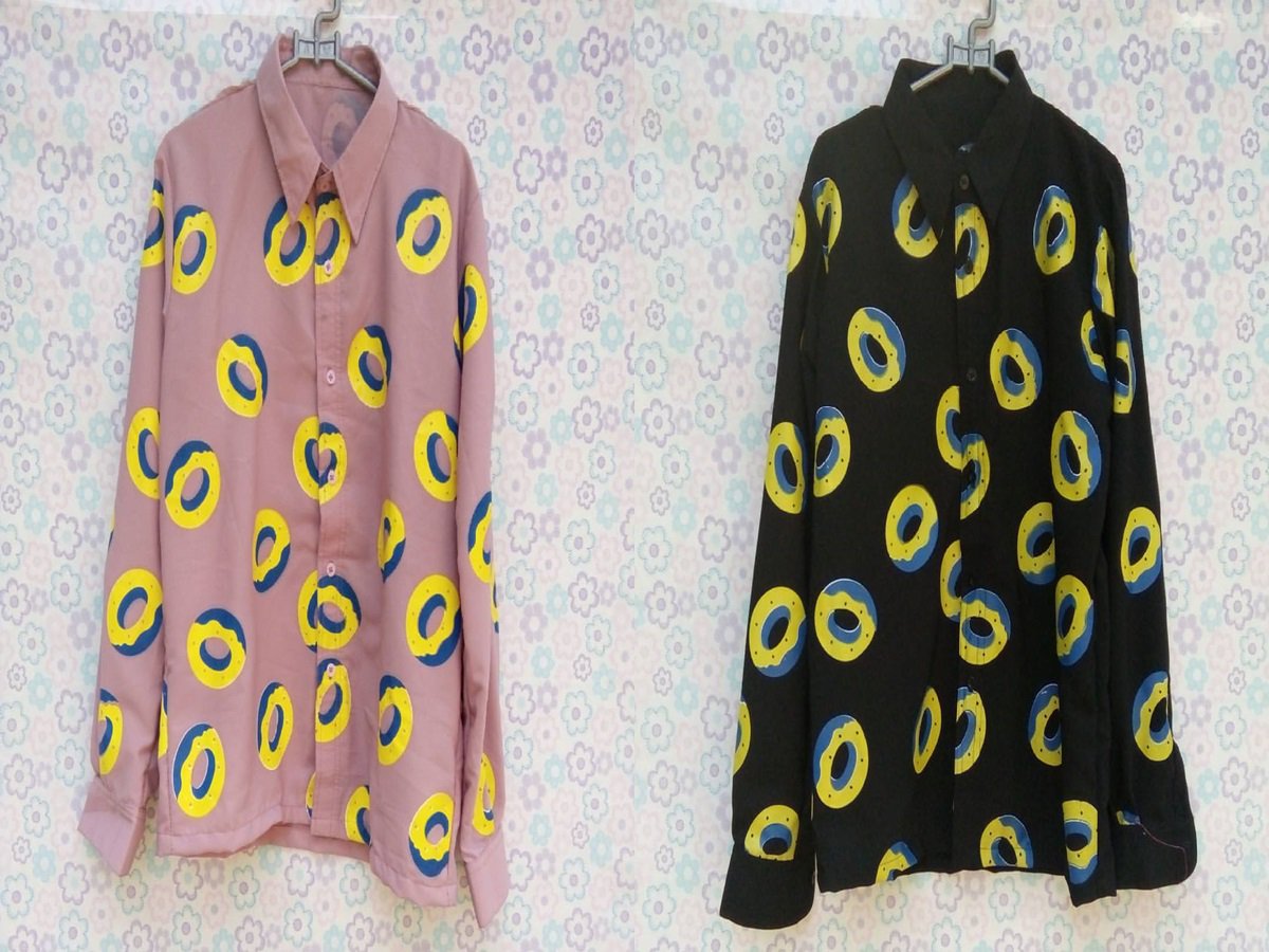 [Readystock] Kemeja Donut 110rb. Bahan Twisqone. Aplikasi Fullprint