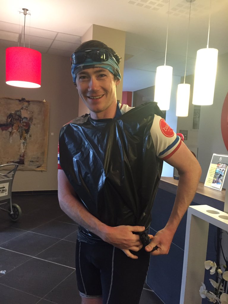 Head2Head2016's tweet photo. Prepping for the beautiful French rain #H2H2016 @Dublin_Simon. https://t.co/1PWXFIQqIC