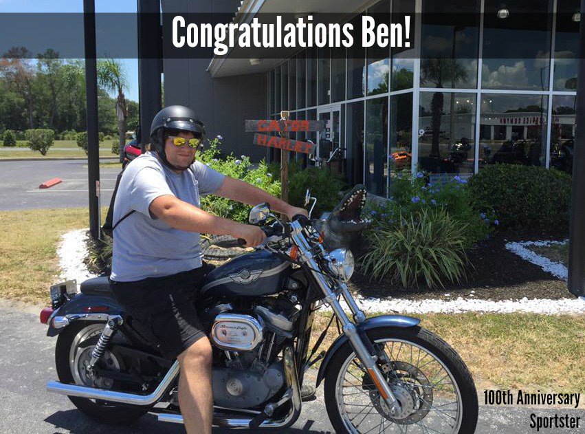 GATORHARLEY's tweet photo. Congrats Ben on your 100th Anni. Sporty! #LiveYourLegend #SportyLife https://t.co/igknltmPIr