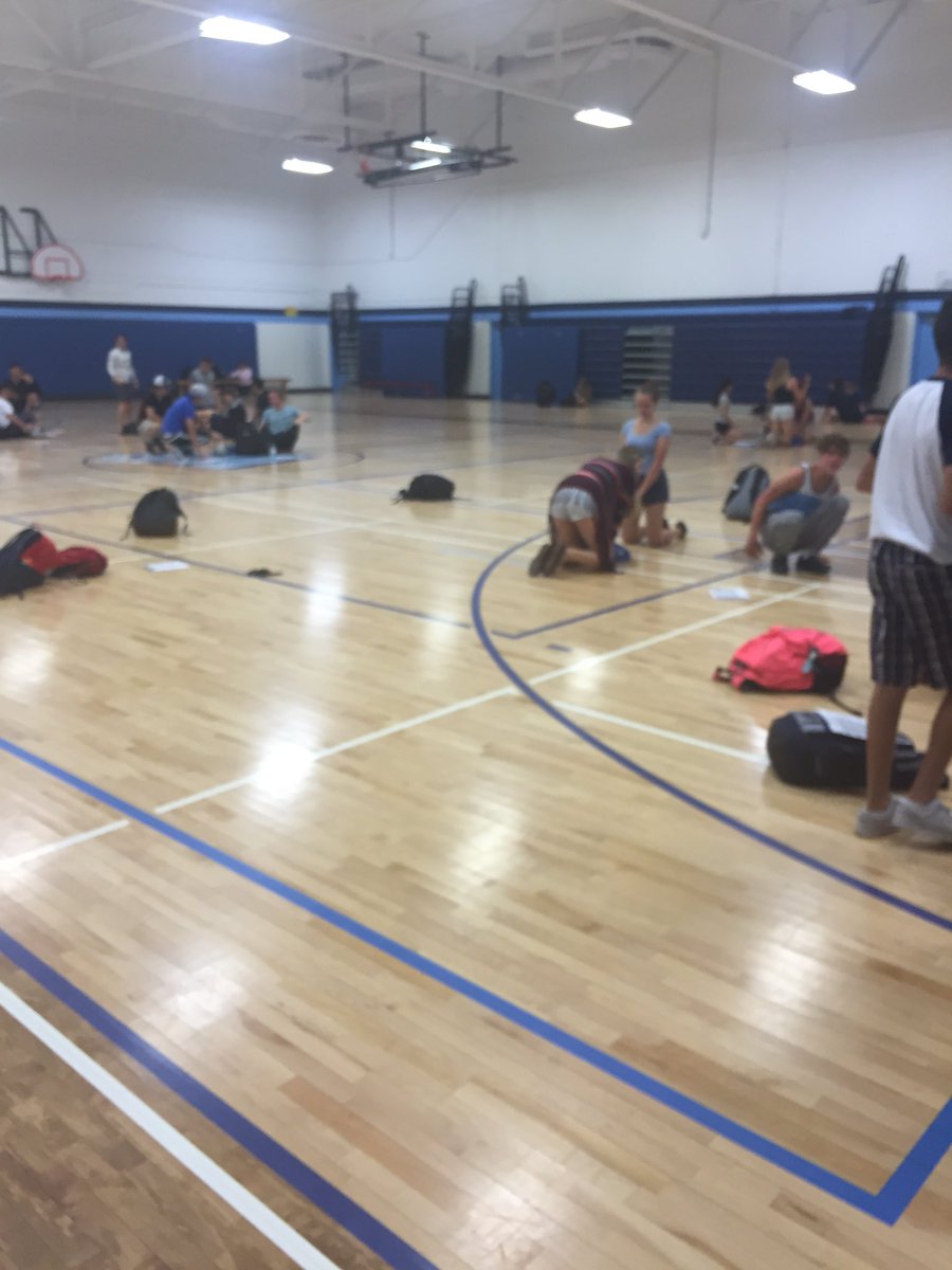 Mr Pain demonstrating Cpr to the grade 9 health and phys Ed class #hwdsbfos3