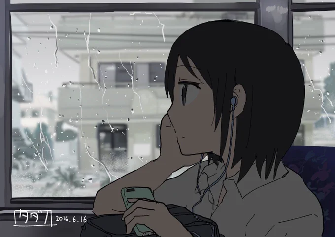雨の車窓と音楽 