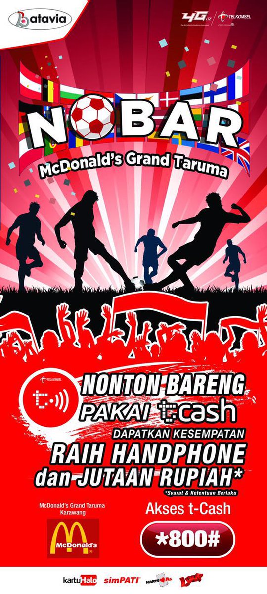 Untuk kalian pecinta Sepak Bola, yuk ajak teman-teman kalian nonton bareng Euro Cup 2016 di Mcd Grand Taruma:D