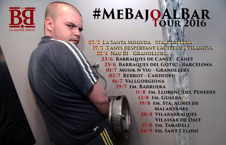 BandaBiruji's tweet photo. Prepareu les vostres oídes, papil·les gustatives i fetges, per a un tour ple de música! #mebajoalbar #tour2016 https://t.co/sVKAtp7v7W