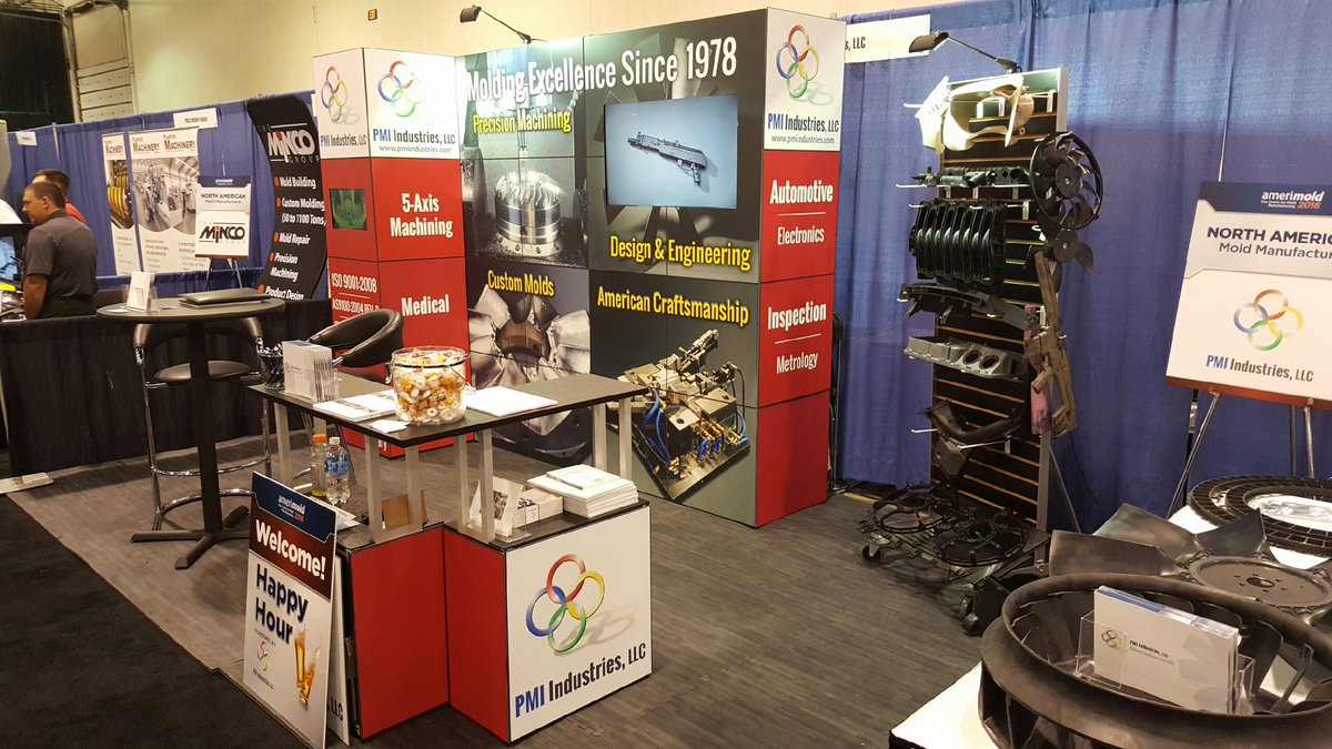 BAM_Enterprises's tweet photo. PMI Industries at @amerimold 2016 #moldmaking #molds #cnc https://t.co/4sBPQnQGjx