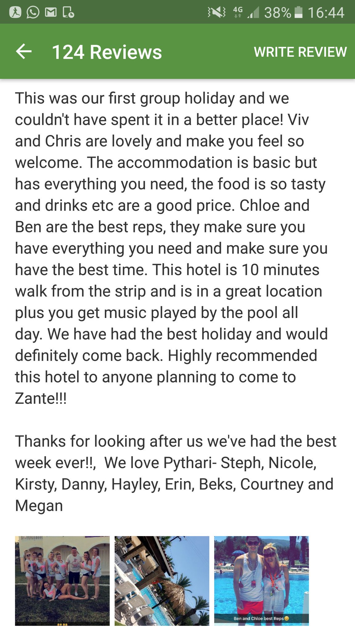 danny's hotel zante reviews