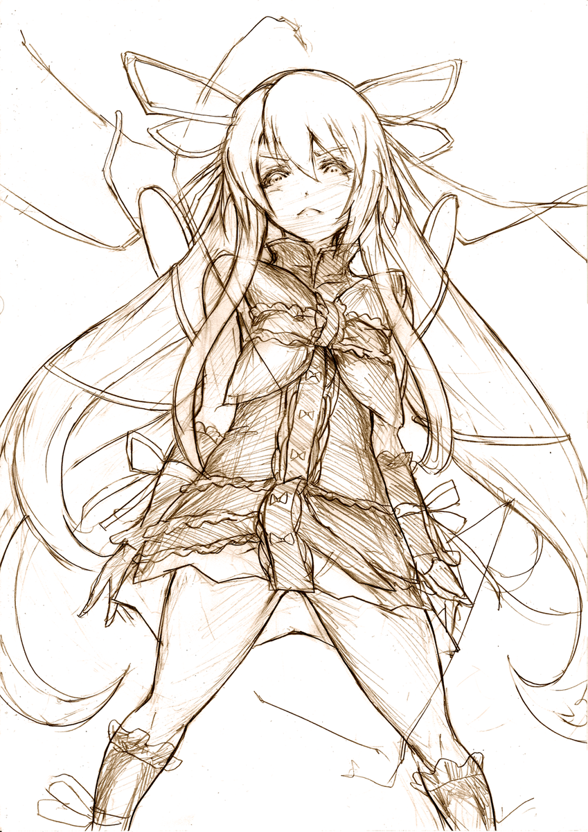 エレ A Twitter アルカナハートはいいぞ と私も思うので 最近のラフなぞを ひとつ別作品のラスボス がいますが 黒アルさんはお約束のクリア画面の微笑みが素晴らしいです リーサルブレイズの決めポーズが可愛いよはぁとちゃん