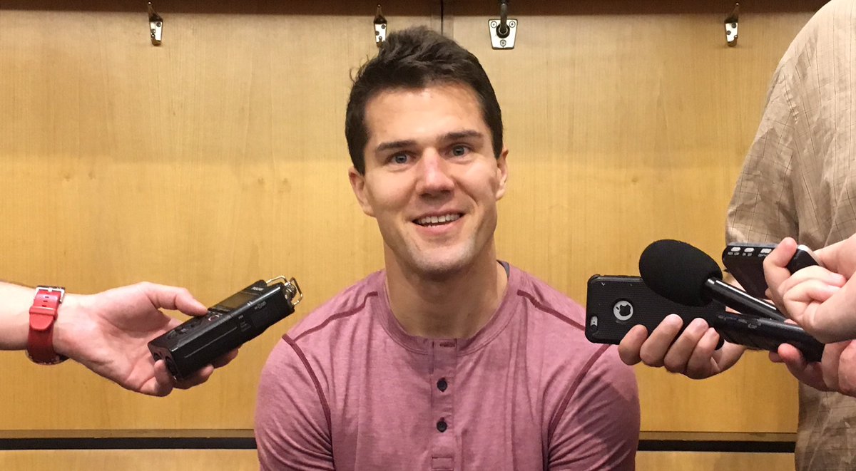 penguins's tweet photo. Lovejoy: "Winning is the best." 😀 https://t.co/RkvIIyF2g0