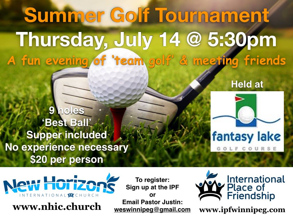 jbpastor's tweet image. Fun Golf Tournament!
July 14 @ 5:30pm #FantasyLake #golf course
#Winnipeg #Manitoba