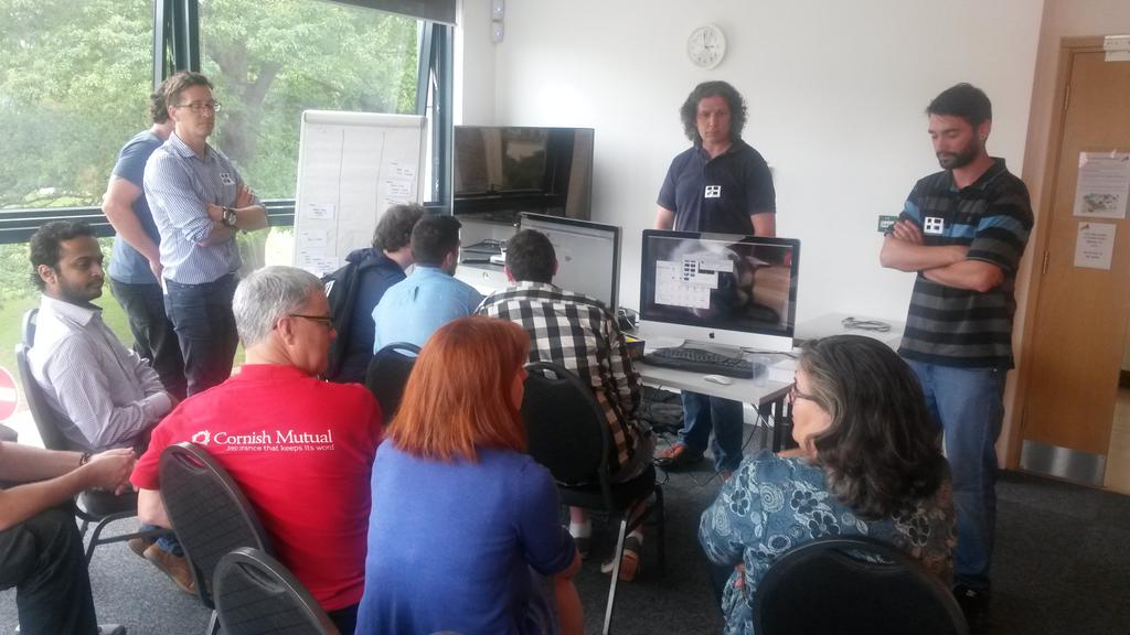 uknetweb's tweet photo. Andy and Joe mid mob programming #scbce https://t.co/bLmwE19AQy