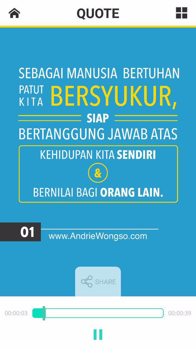 AndrieWongso's tweet photo. Dapatkan "Andrie Wongso Motivation Quotes" setiap hari via app #AWmultivitamin (ada teks dan audio).. [2/4] https://t.co/Dd6oxykZwR