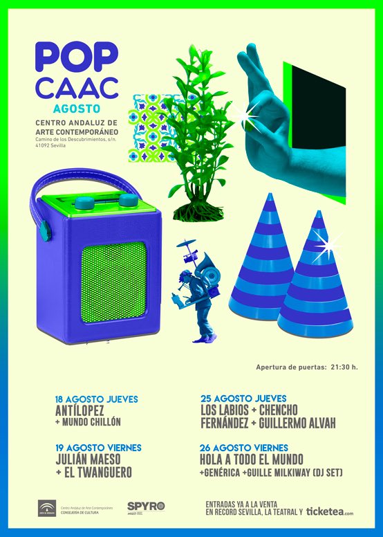 ConciertosEnSvq's tweet photo. en agosto @Spyro_Music organiza 4 conciertos en #PopCaac!

entradas a la venta YA en @ticketea 

RT cultura! https://t.co/UZ09nvVOIr