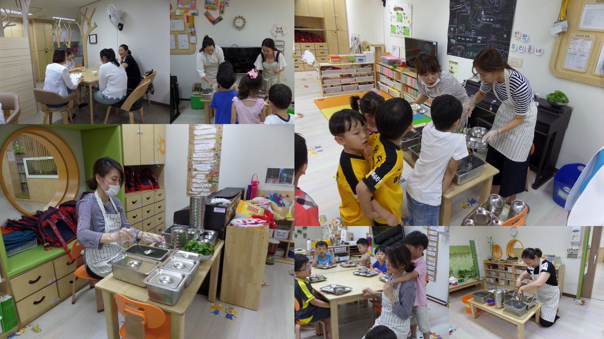 #성남시 수내동어린이집
6월의 냠냠이 시간에 사랑하는 우리 엄마가 놀러 오신다면~?사전 모의 및 조리실 라운딩을 통해 영양듬뿍 밥이 어떻게 만들어 지는지에 대해 살펴보시고, 배식 및 양치지도까지 해주셨답니다.