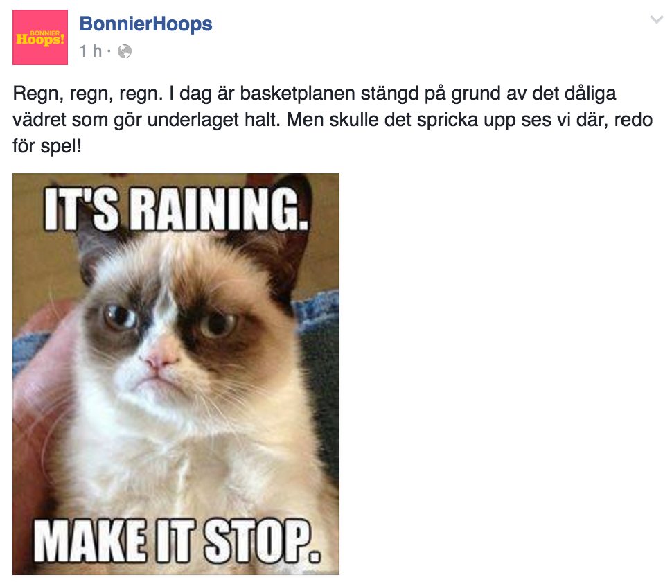 GARIGHETER's tweet photo. Tråkigt nog suger vädret idag så blir ingen basket, men vi uppdaterar er om det spricker upp! https://t.co/21a3Lz5pAn