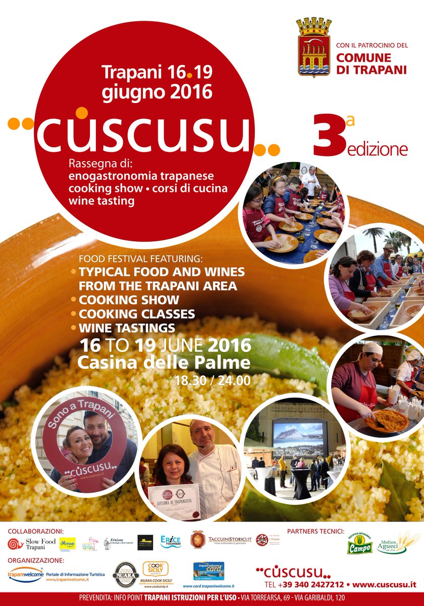VisitSicilyOP's tweet photo. Let's go to #Trapani III edition #Cuscusu typical #food and #wine 16 to 19 june #yummysicily https://t.co/teYHbozoCX https://t.co/oYmK9OSqUh