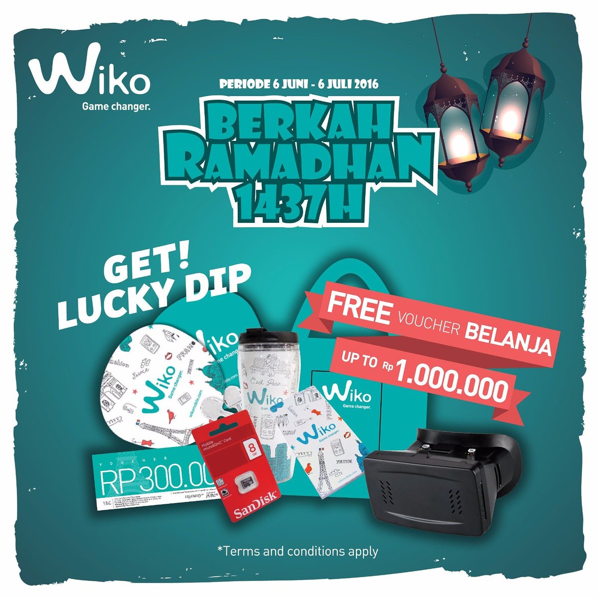 Dapatkan special promo di Berkah Ramadhan, periode 6 Jun - 6 Jul 2016 #WikoIDRamadhan #promo