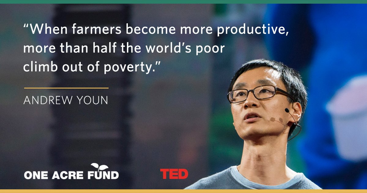 farmingfirst's tweet photo. Just Released: Andrew Youn's TED talk on 3 strategies to end extreme poverty now: https://t.co/YOn9N5PET5 https://t.co/GquTMjHba0