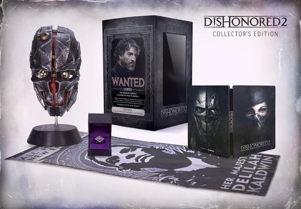 GAMEKilmarnock's tweet photo. Don't forget we are taking #PreOrders on all the games that were at #E3! Like this #CollectorsEd of #Dishonored2! https://t.co/AJOlpIUNFM
