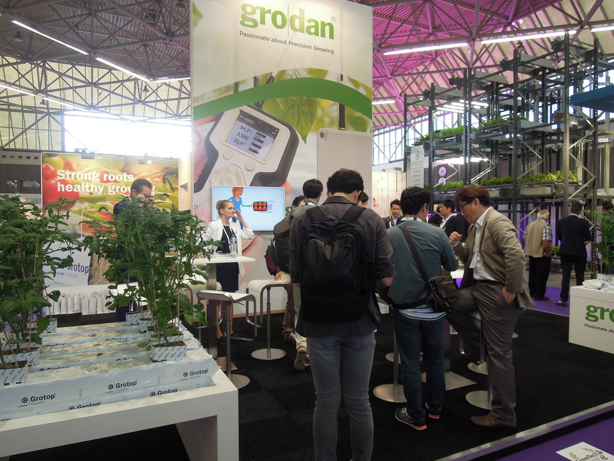 Grodan_nl's tweet photo. A pleasant atmosphere @GreenTechRAI Come and visit us! #GroSens #PrecisionGrowing #GRODAN https://t.co/YHSTtGLdVV