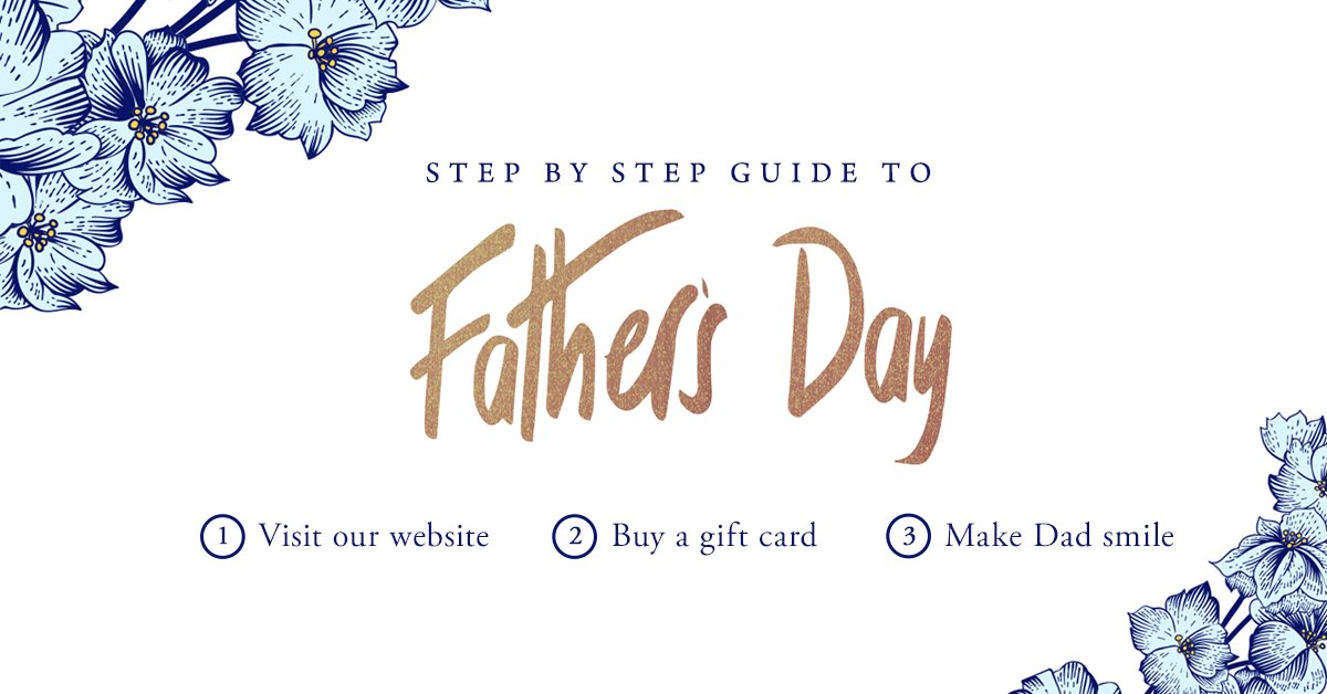 Can’t make it out this Sunday? Save the day and treat #Dad to a #GiftCard from our website instead.