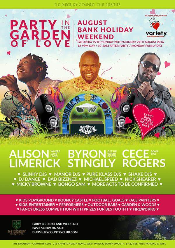 <a href="/TheDudsburyCC/">The Dudsbury CC</a> Festival with <a href="/BizznezLife/">Bizznez Life</a> Dj's <a href="/DjBizzy/">Dj Bizzy</a> <a href="/Stormski/">STORMSKI</a> TICKETS dudsburycountryclub.com #Bournemouth 💚💛💜💙❤