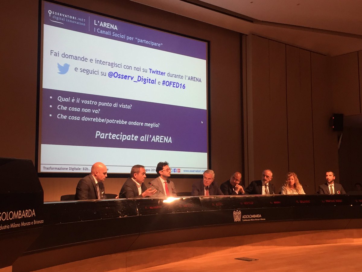 Osserv_Digital's tweet photo. Per interagire con l'Arena e fare domande: #OFED16 e @Osserv_Digital https://t.co/HgpAmuKHHS
