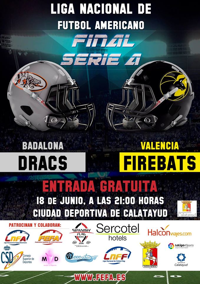 SercotelSports's tweet image. Este fin de semana, no te pierdas la #finalA @FEFA_Spain entre @BDN_Dracs y @vlcFIREBATS en #Calatayud 18/06 21.00h.