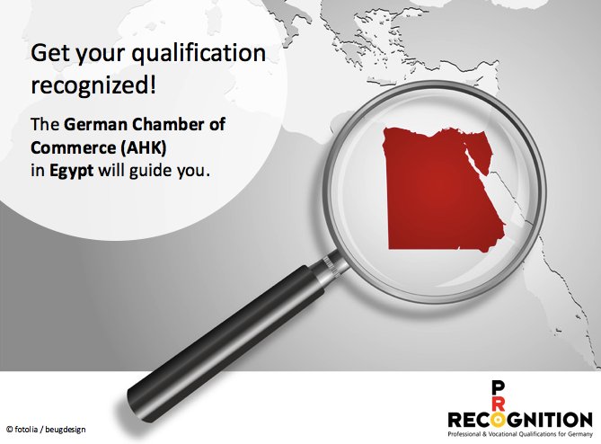 MakeitinGermany's tweet photo. Followers in #Egypt: Take a look at the #ProRecognition advisory service of AHK Egypt at https://t.co/qUK5wr4NsT https://t.co/xlFmgULLGo
