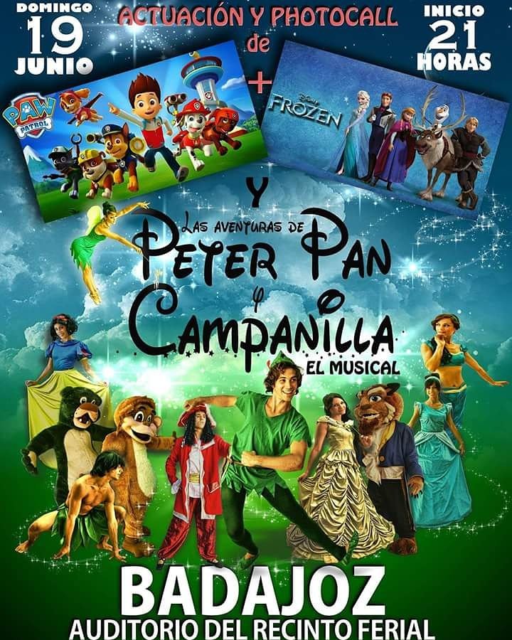 Bokatines_Bdjz's tweet photo. Entradas para el musical de #PeterPan en venta hasta el sábado 18 en #elcolmadito #Badajoz. No te quedes sin ellas!! https://t.co/5NlExPfRhj