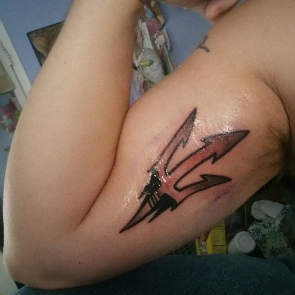 HappyFrog77's tweet photo. New #tattoo I got done today! #asu #sundevils #godevils https://t.co/jh29o6i42z