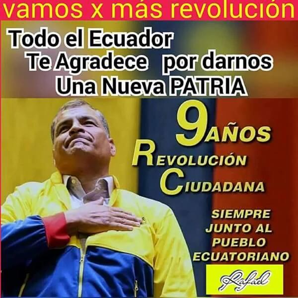 sandra778464331's tweet photo. Todo el #Ecuador agradecemos por darnos Una Nueva PATRIA #9RC Siempre junto al Pueblo .@MashiRafael  @JorgeGlas https://t.co/ftsS09LSEJ