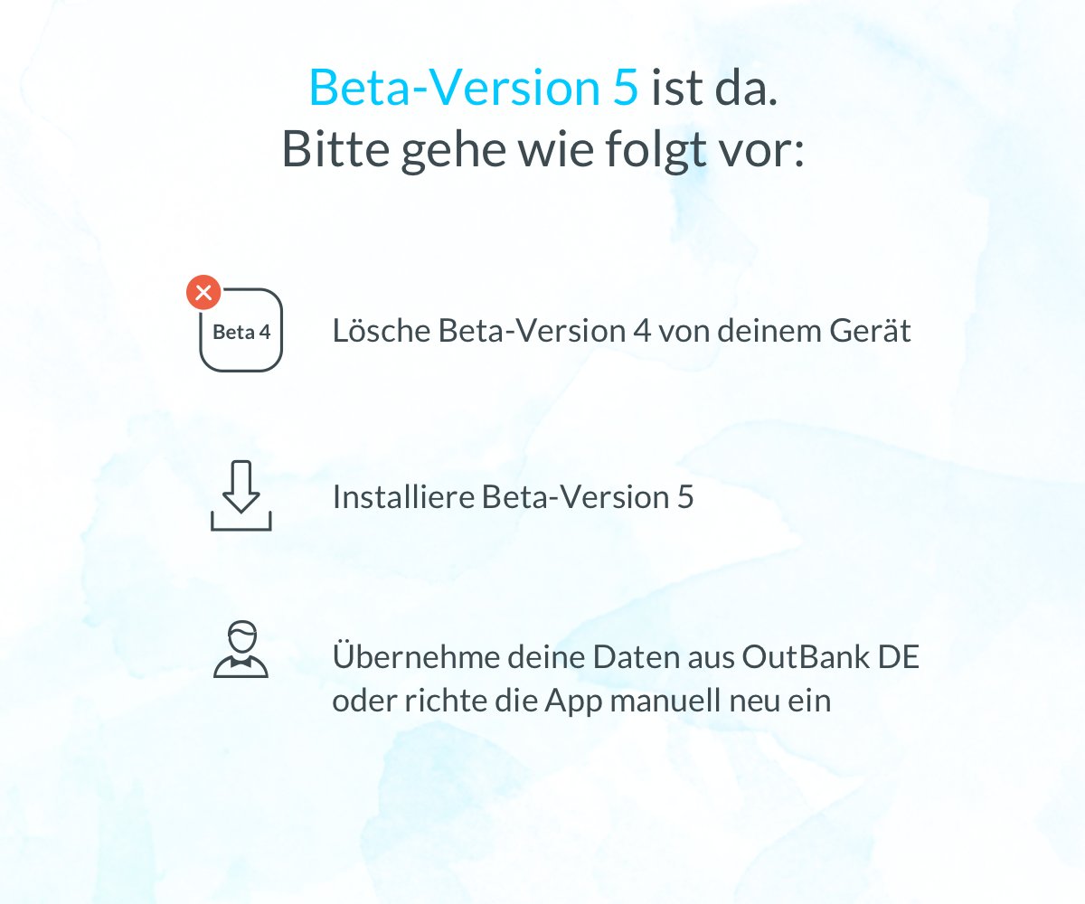 Outbank's tweet photo. Beta 5 ist da! Jetzt gibt's auch Depots und eine Datenübernahme aus #OutBankDE. Zum Testen bitte Folgendes beachten: https://t.co/jbqYe8krcg