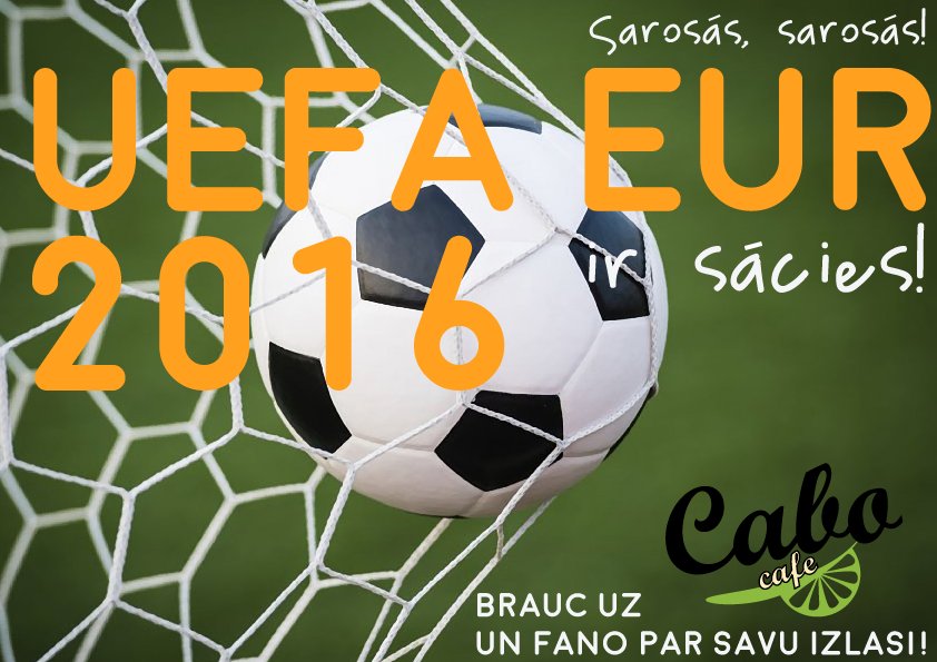 Brauc pie mums un atbalsti savu izlasi
16:00 Anglija - Velsa
19:00 Ukraina - Ziemeļīrija
22:00 Vācija - Polija