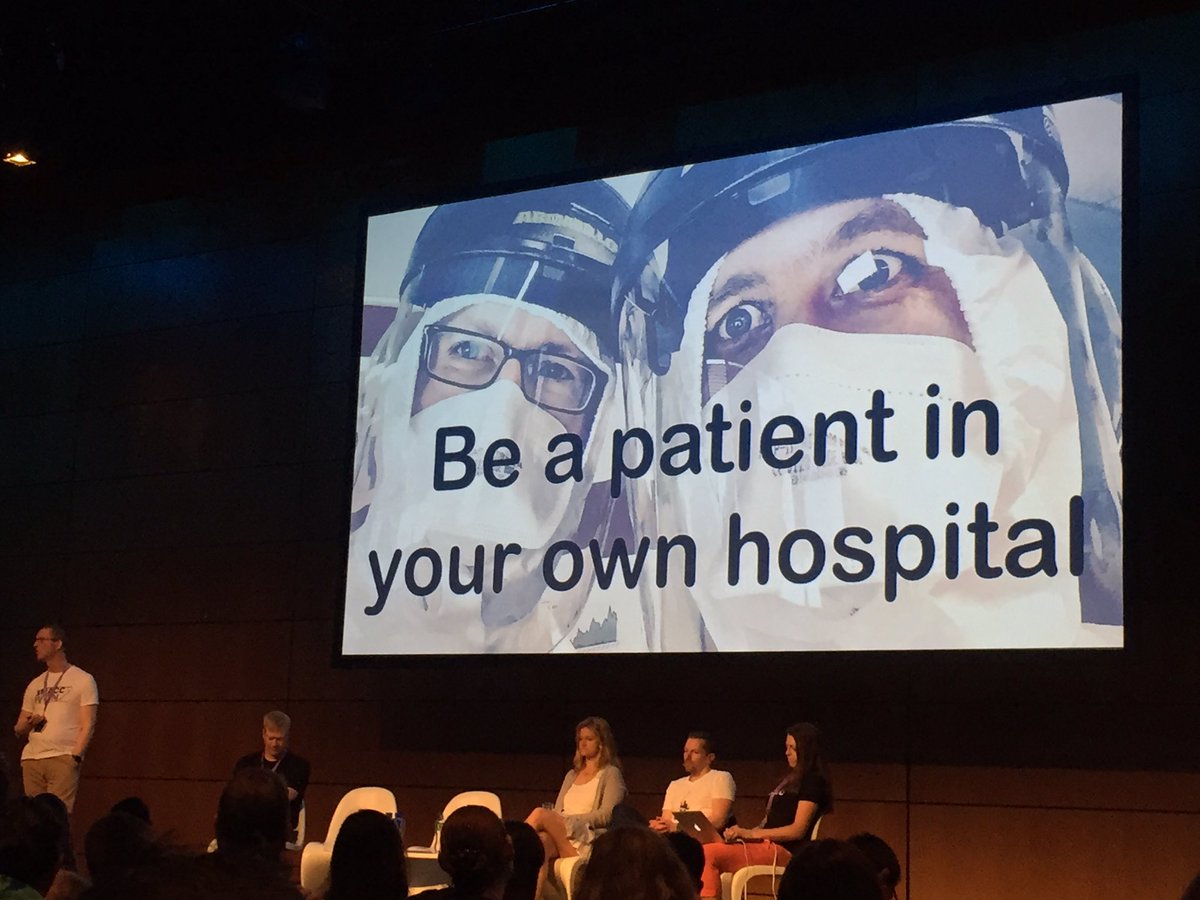 trainthetrainer's tweet photo. A good way to understand hospital systems- be a patient in your own hospital Nobody talks to you! #smaccDUB @alex https://t.co/8uviof3SaO