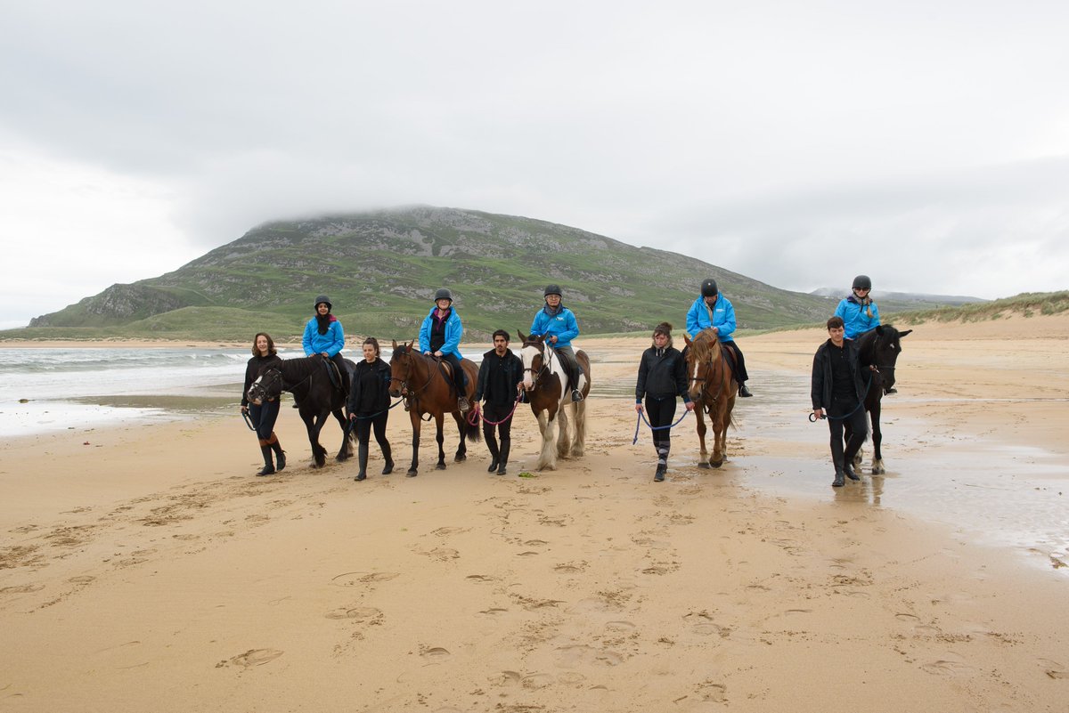 Failte_Ireland's tweet photo. International media gallop along Tullagh Bay as they experience the Northern Delights of #WildAtlanticWay https://t.co/8zhyPOcGCt